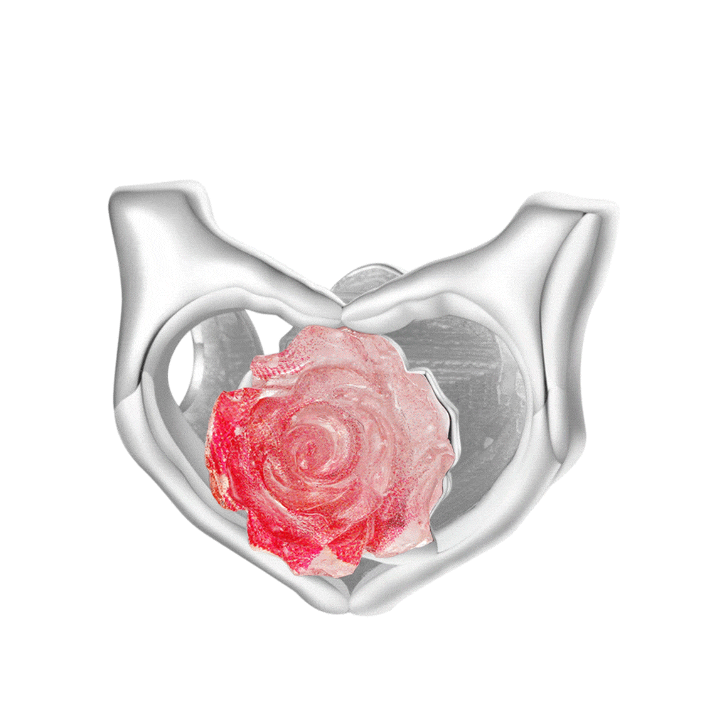 Forever in Our Hearts Rose Charm