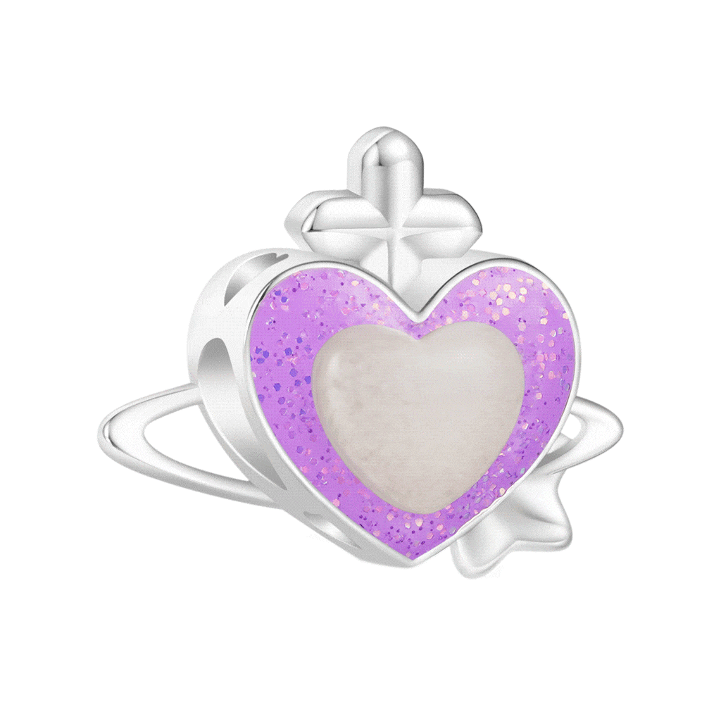 Heart Planet Charm