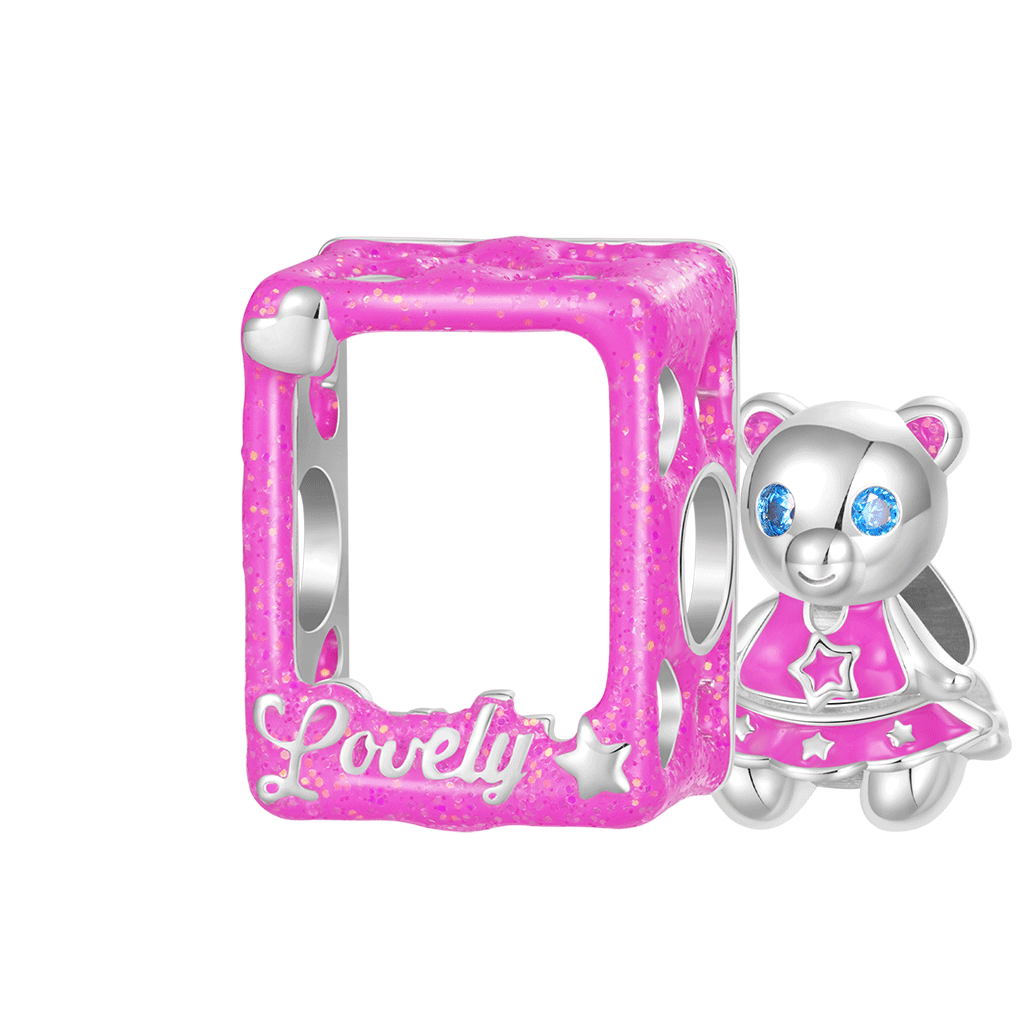 Barbie Pink Bear Double-layer Charm