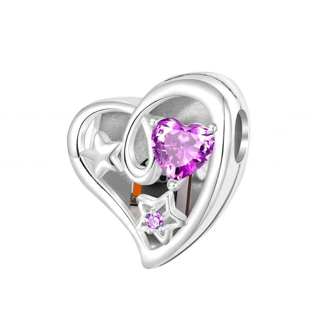 Magic Light-up Pink Heart Charm