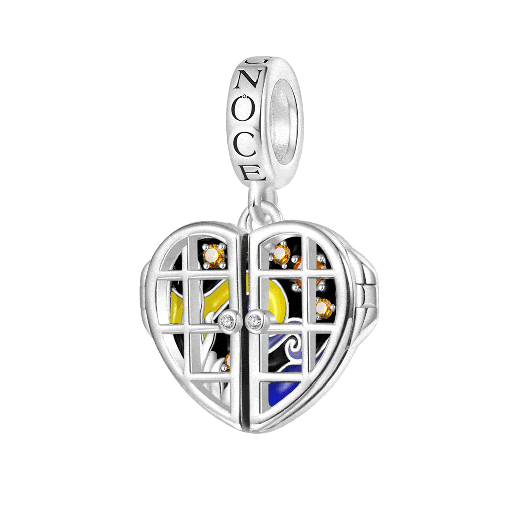 Heart Window Galaxy Pendant
