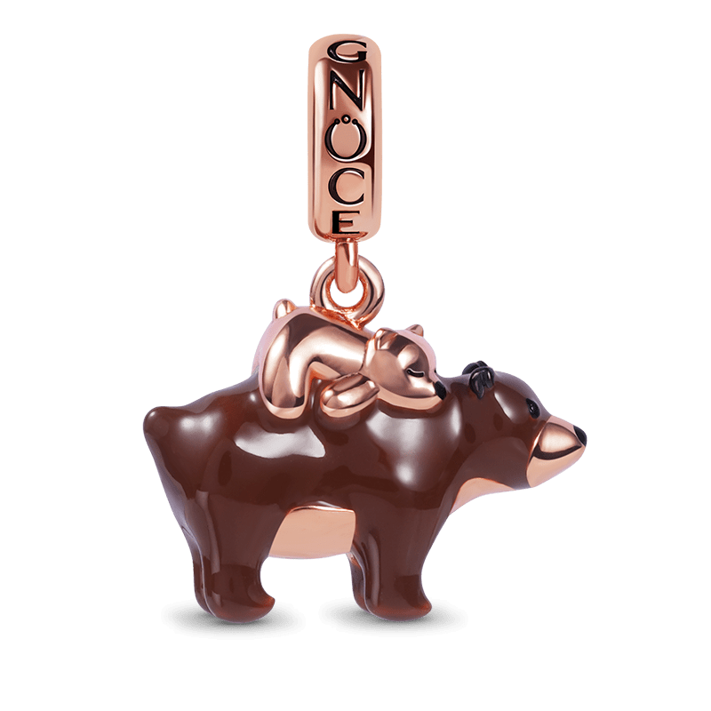 Mother Bear Carries Baby Pendant