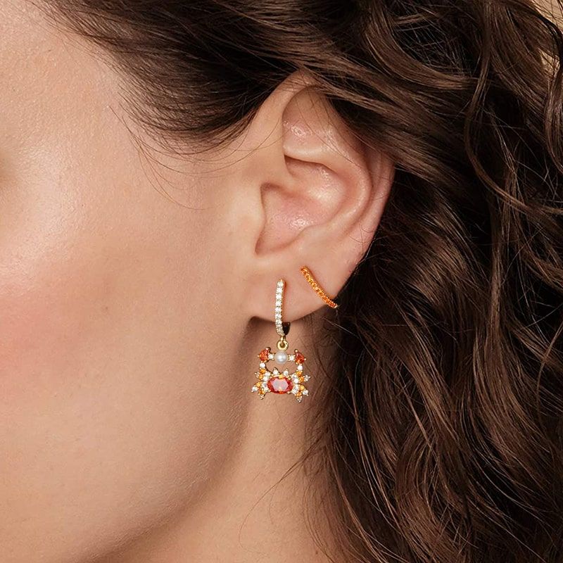 Crab Dangle Earrings Set