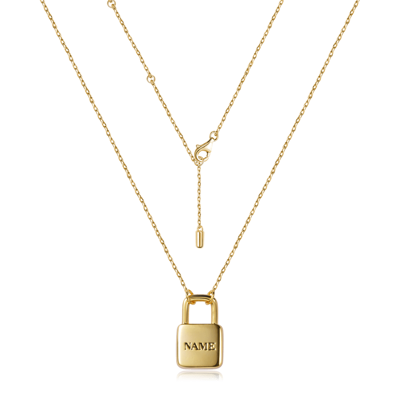 Engravable Lock Necklace