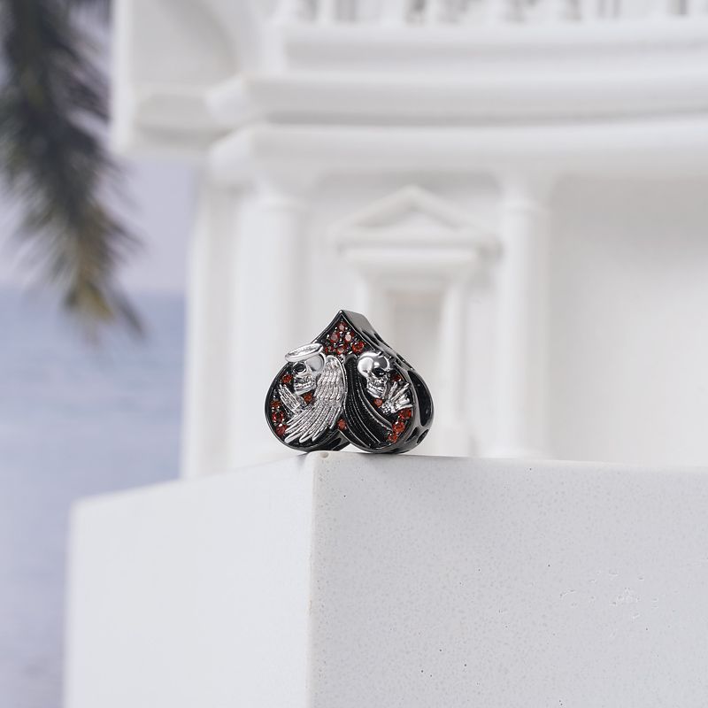 Devil Angel Heart Charm