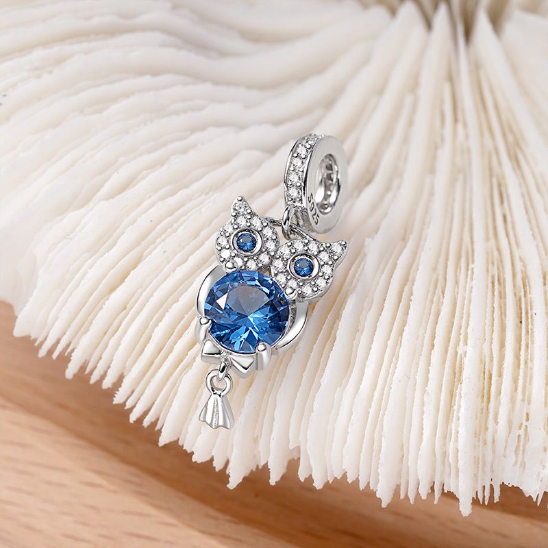 Gemstone Owl Pendant