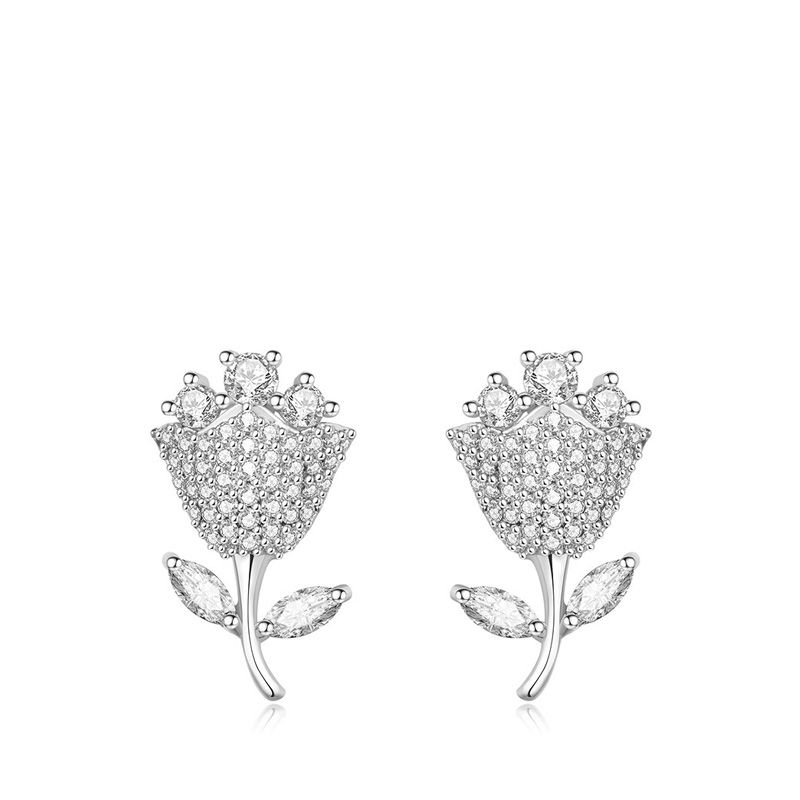 Zircon Flower Earrings
