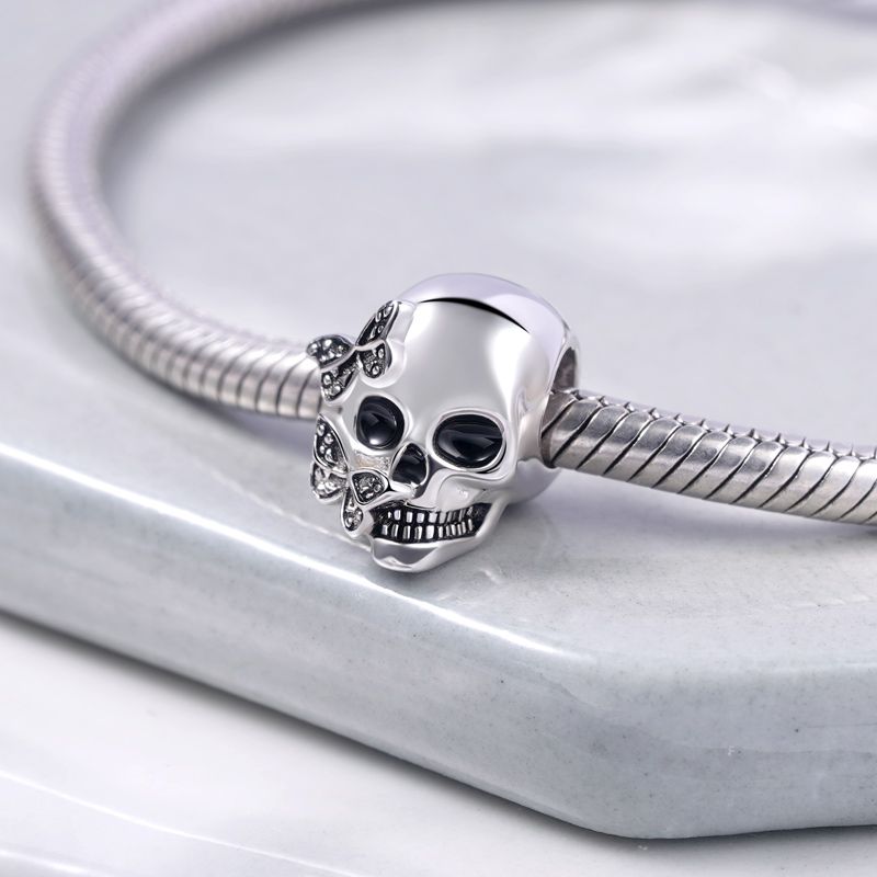 Butterfly Skull Charm