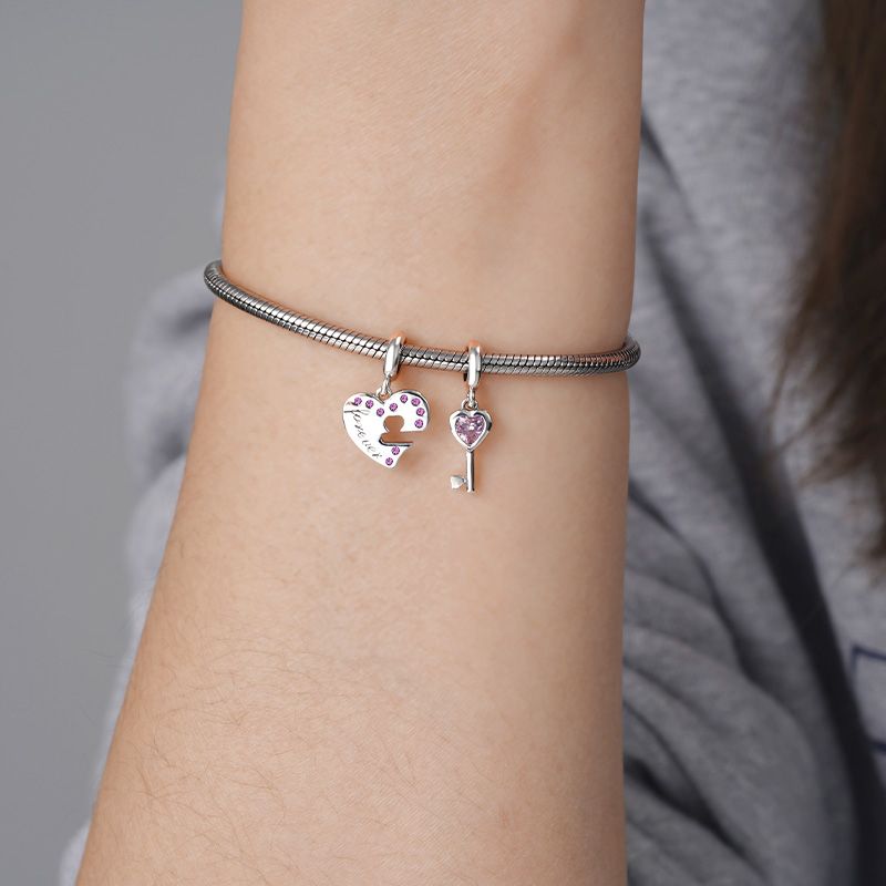 Heart and Key Set Pendants