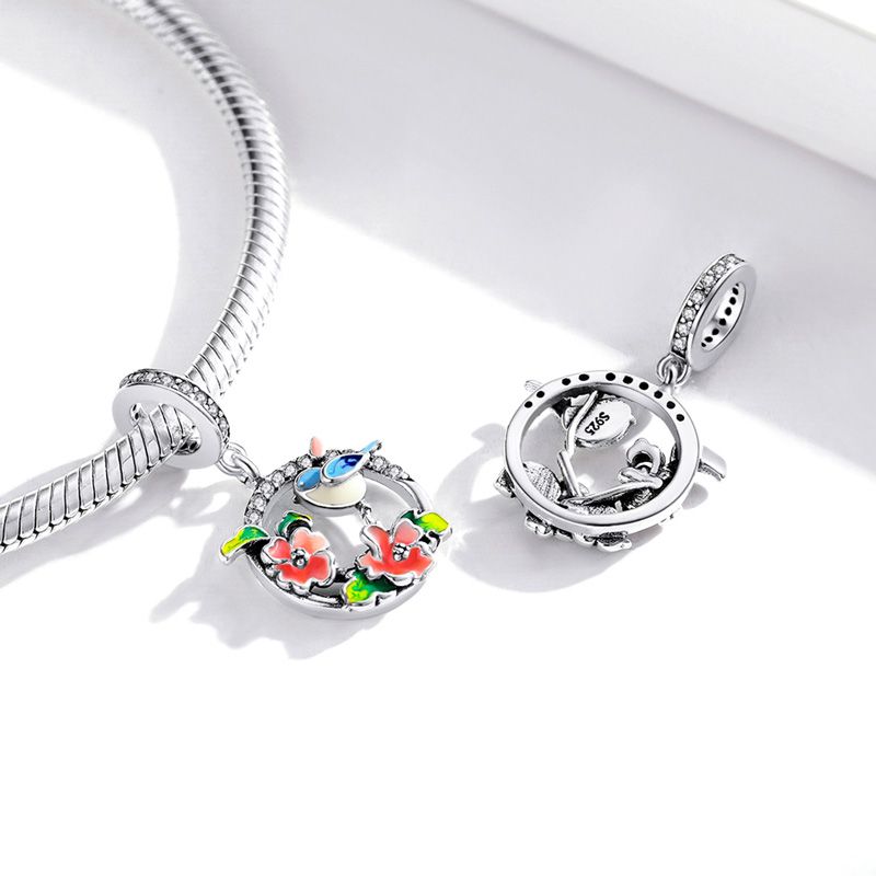 Bird & Flowers Pendant