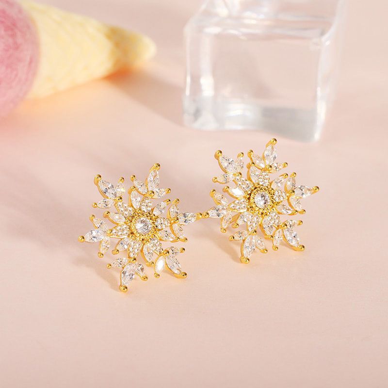 Snowflake Stud Earrings