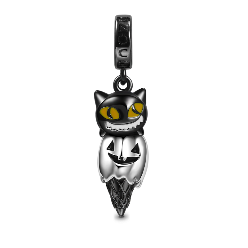 Cat & Pumpkin Cone Pendant