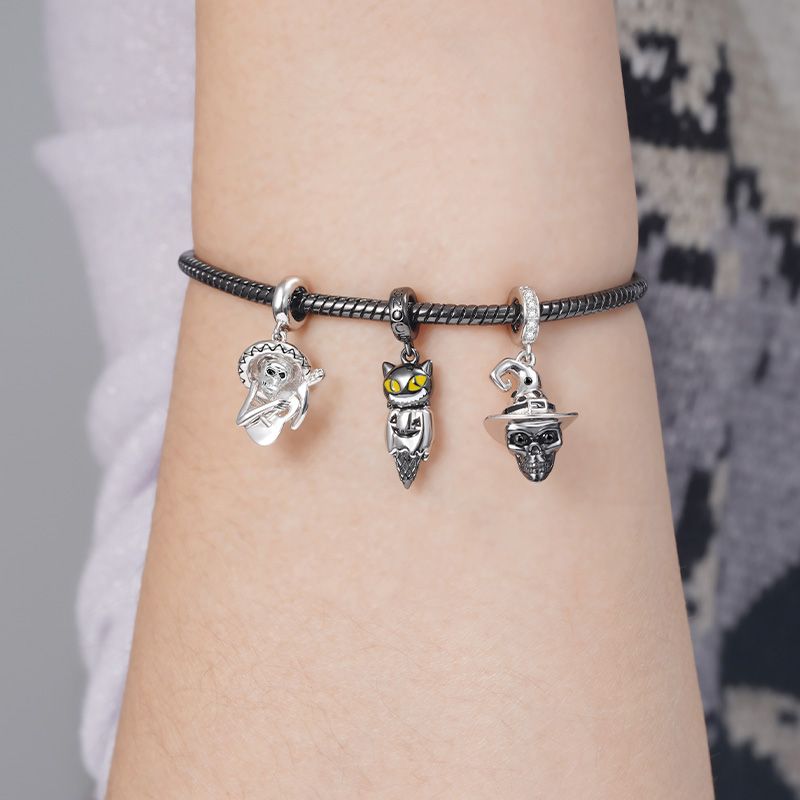 Cat & Pumpkin Cone Pendant