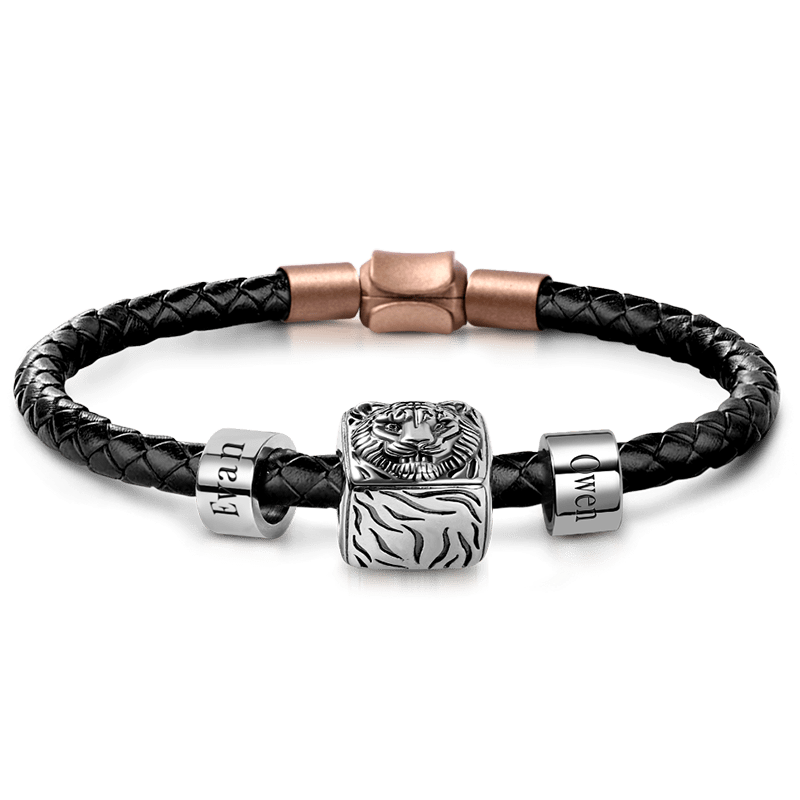 Tiger & Customized Charms Bracelet