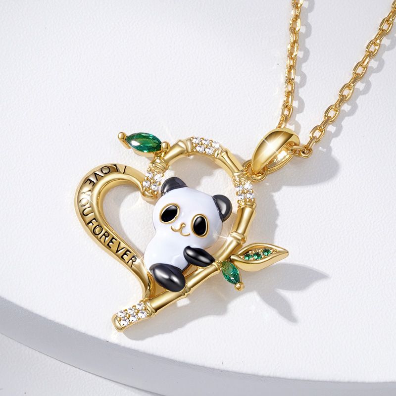 Panda Heart Necklace