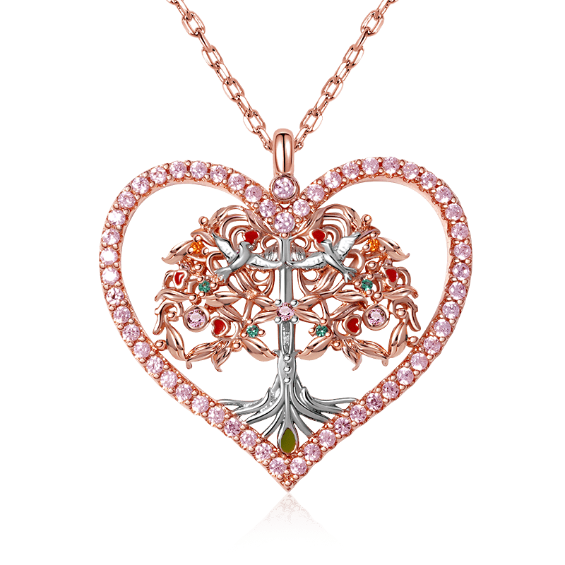 Lifetree in Heart Necklace