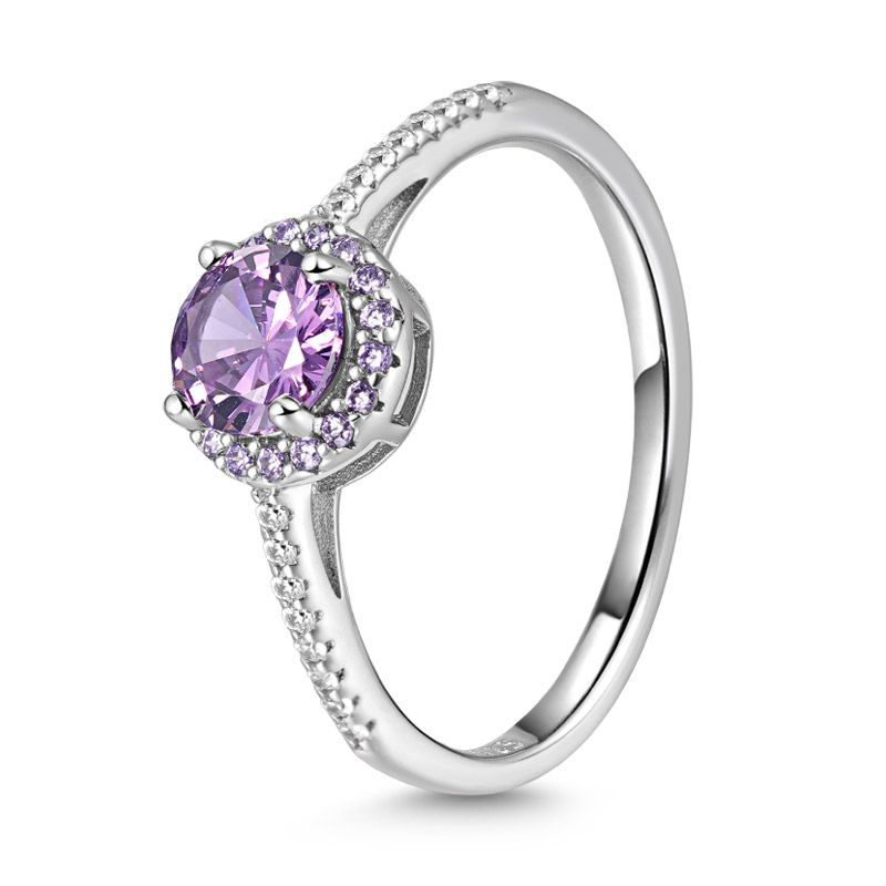 Purple Round-cut Ring