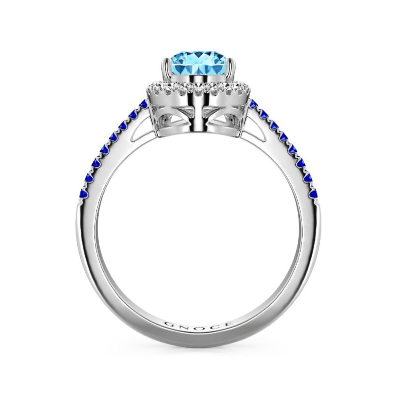 Blue Teardrop Ring
