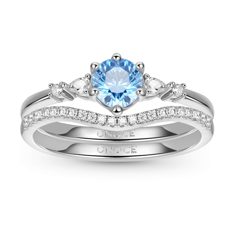 Round-cut Stacking Ring Set