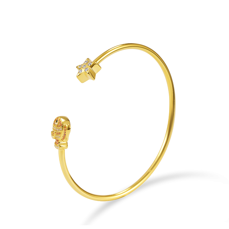 Fish & Starfish Open Bangle