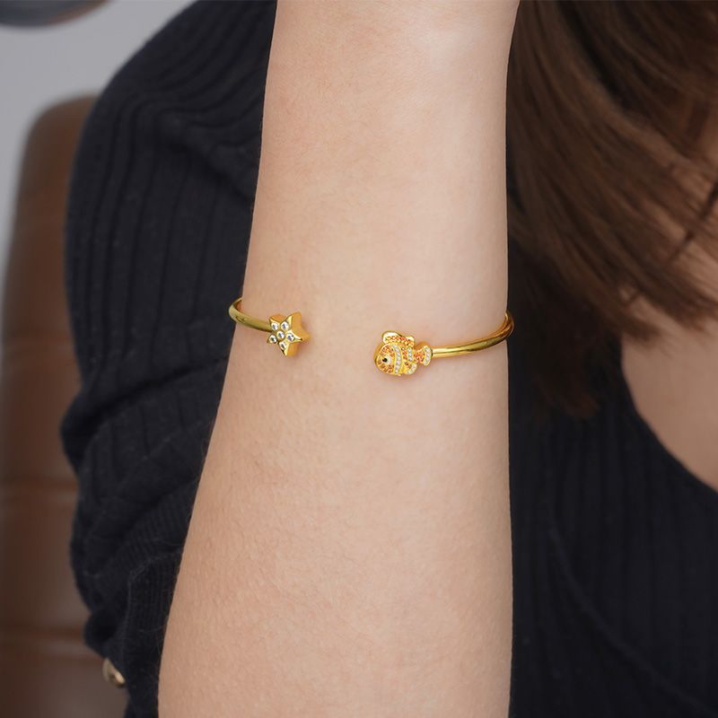 Fish & Starfish Open Bangle