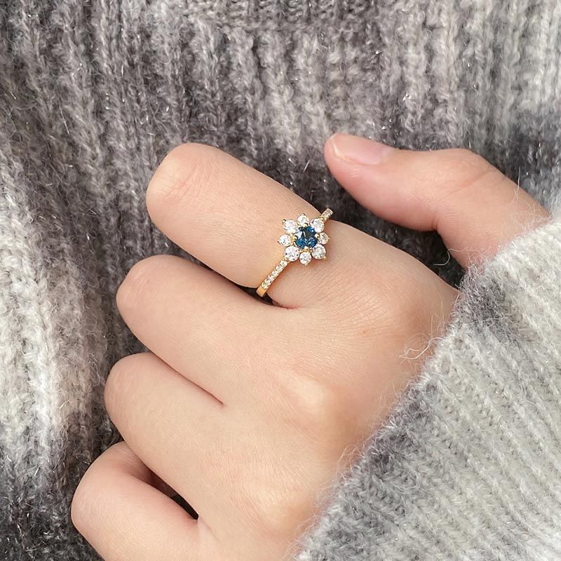 Nature Topaz Flower Ring