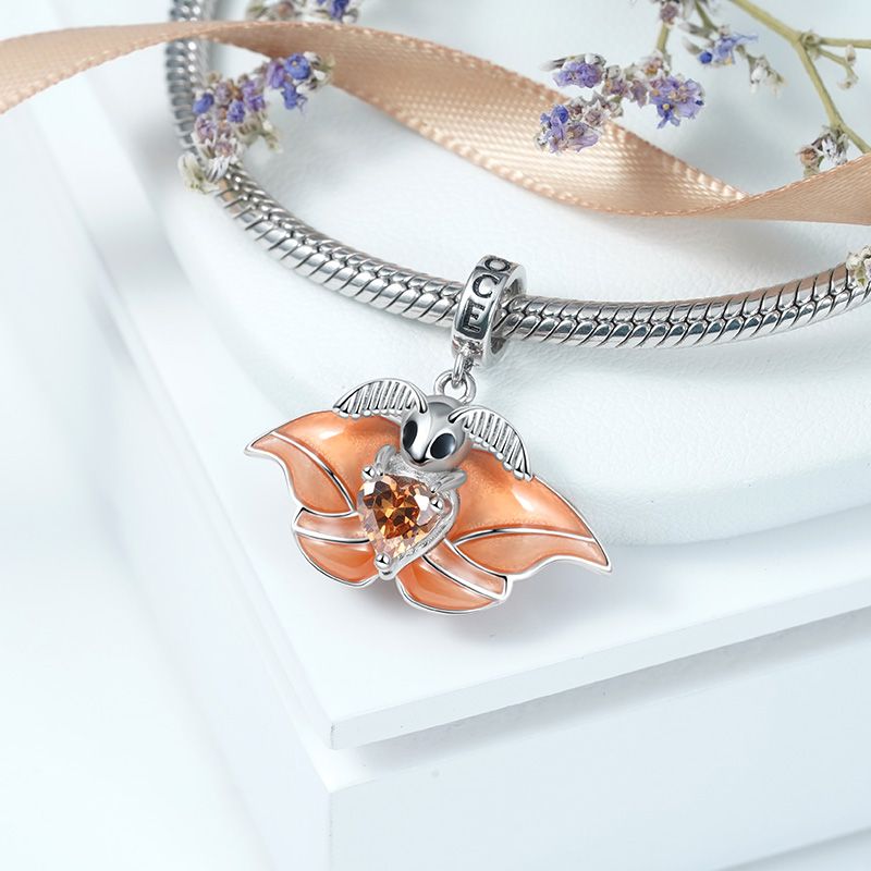 Japanese Silk Moth Charm