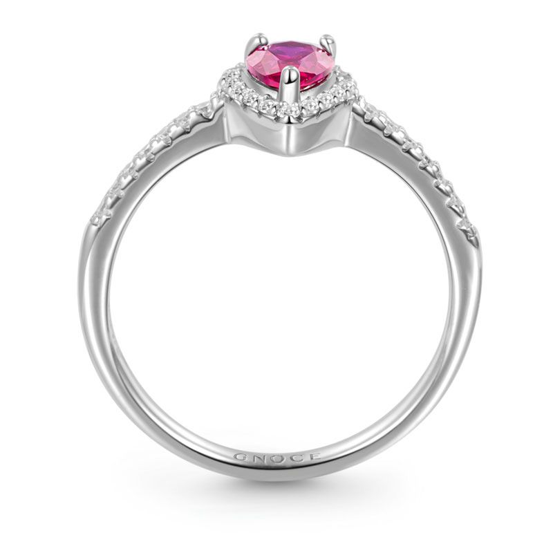 Fuxia Teardrop Promise Ring