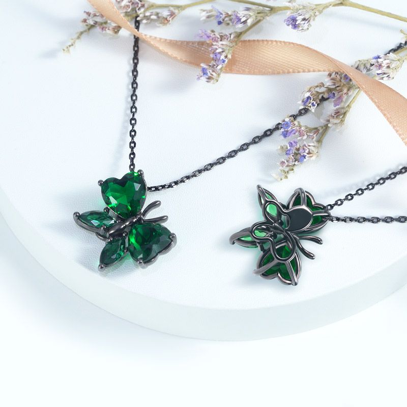 Green Butterfly Necklace
