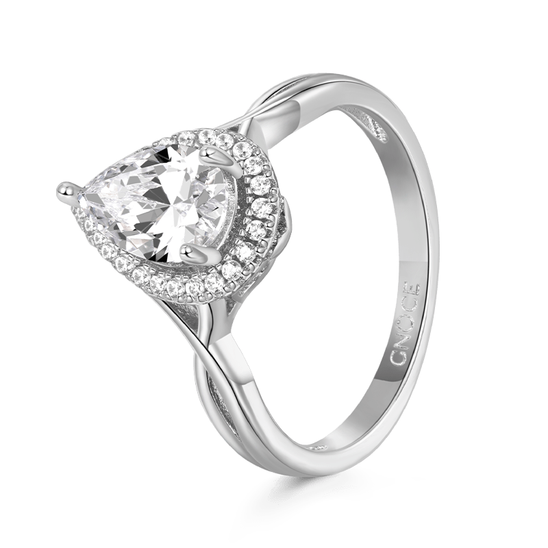 Pear Halo Engagement Ring