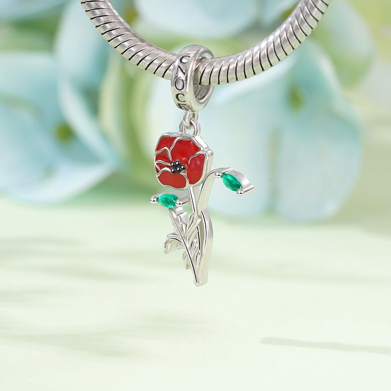 Poppy Flower Pendant