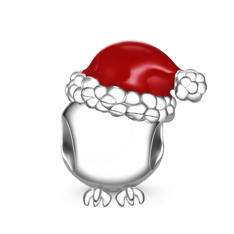 Owl with Santa Hat Charm