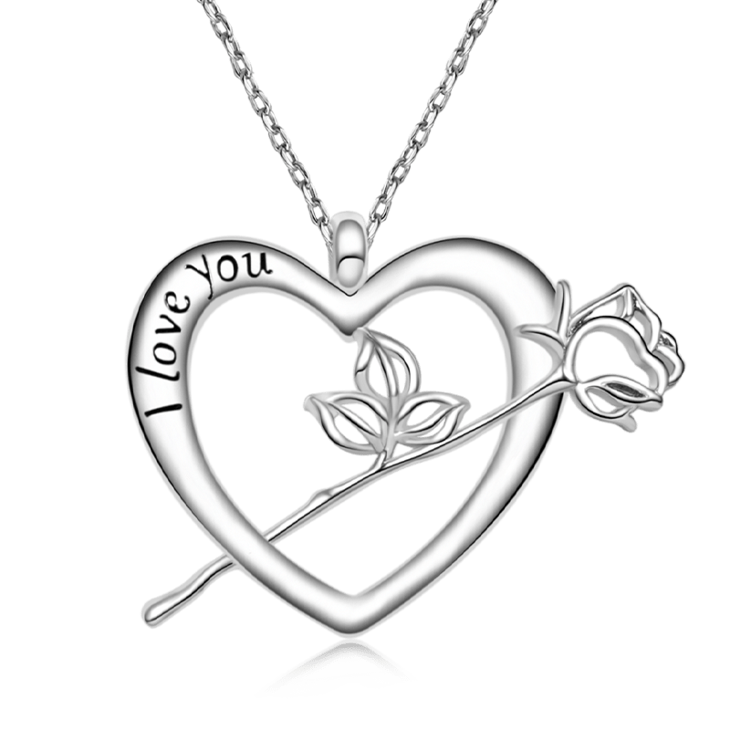 Rose Heart Necklace