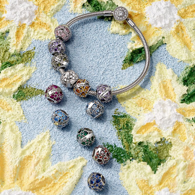 Round Birthstone Charm