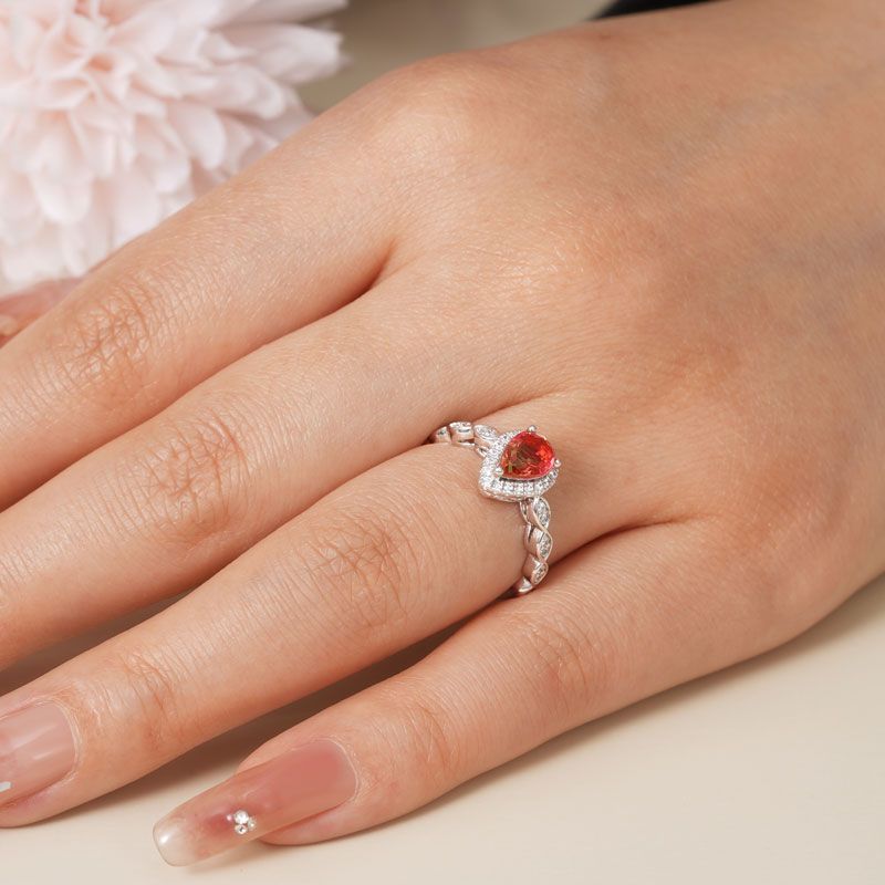 Pear-cut Promise Ring