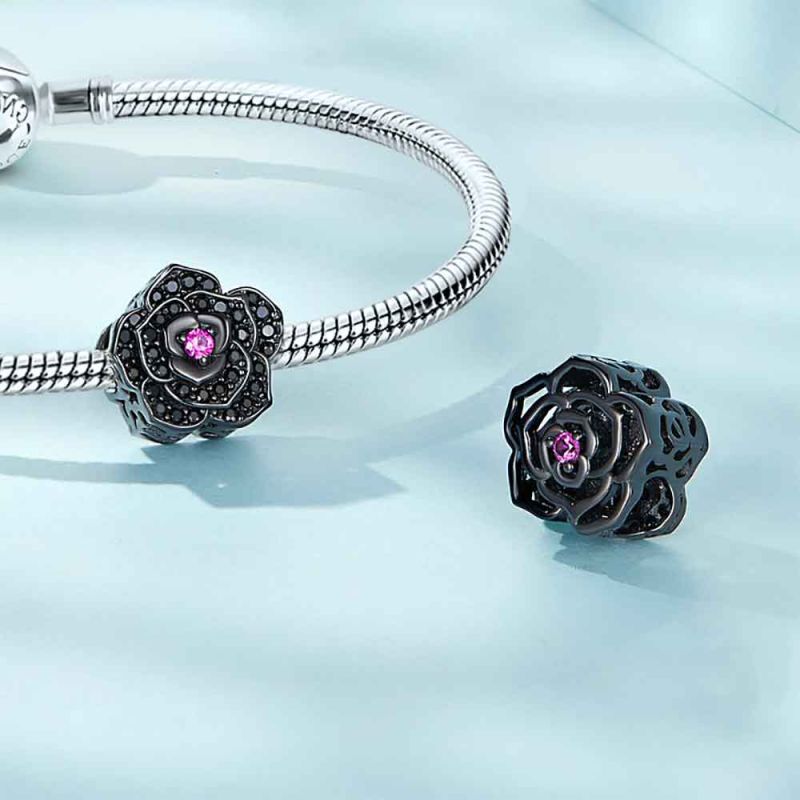 Black Rose Charm