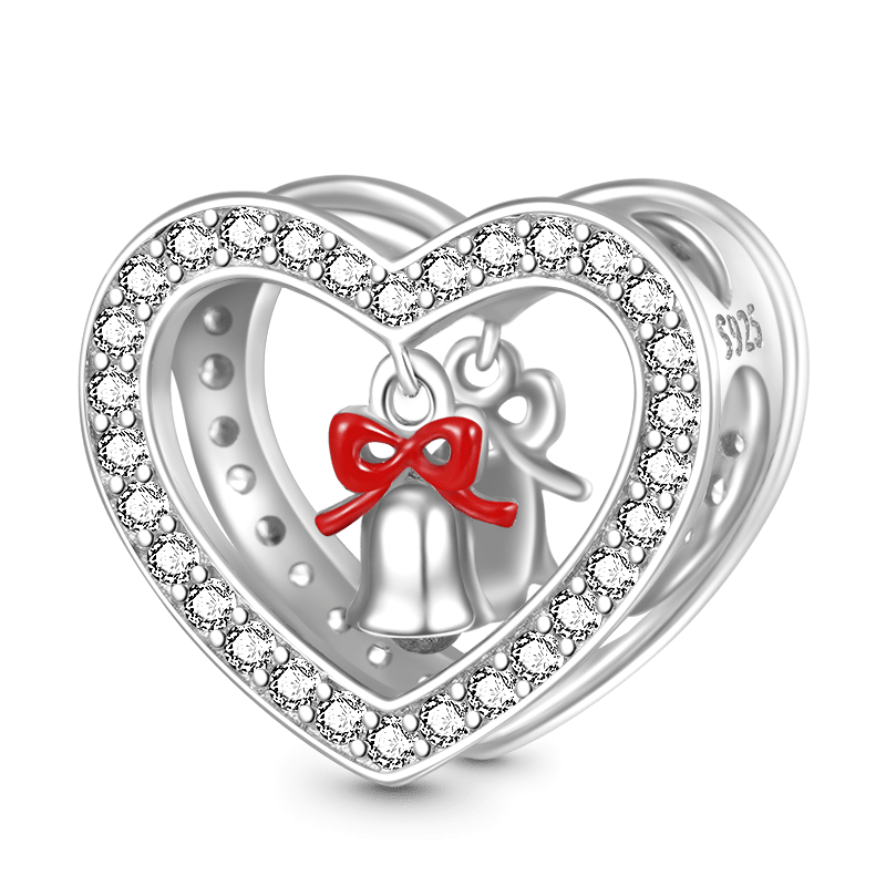 Christmas Bells Heart Charm