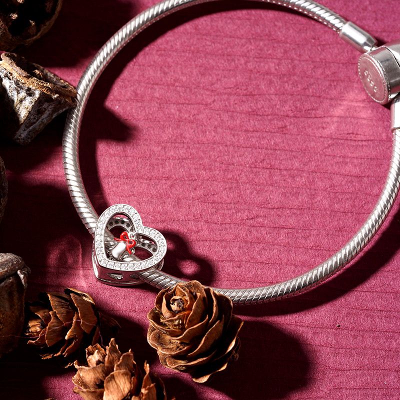 Christmas Bells Heart Charm