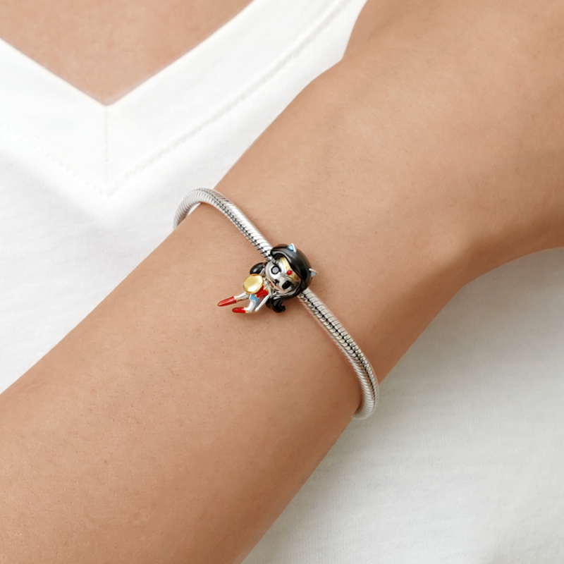 Super Girl Cat Charm