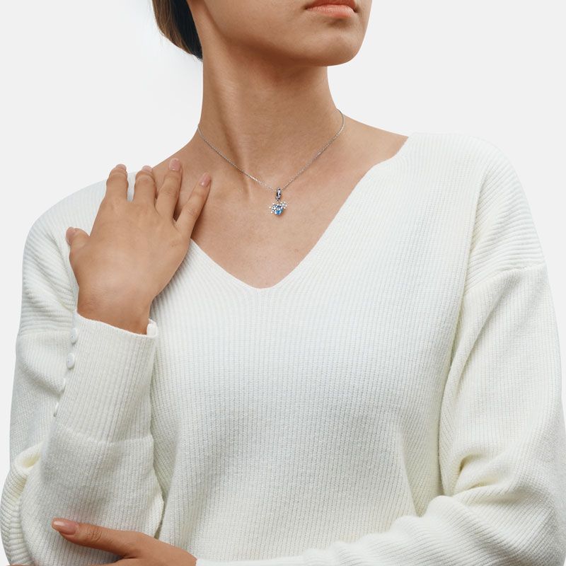 Snowflake Heart Pendant