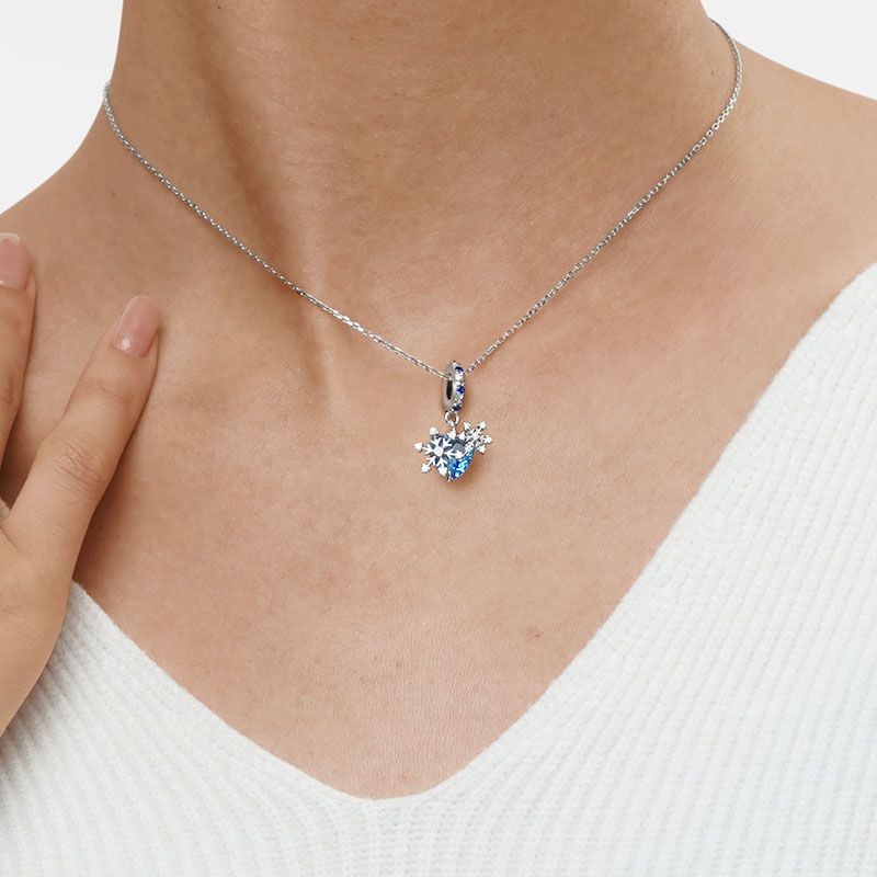 Snowflake Heart Pendant