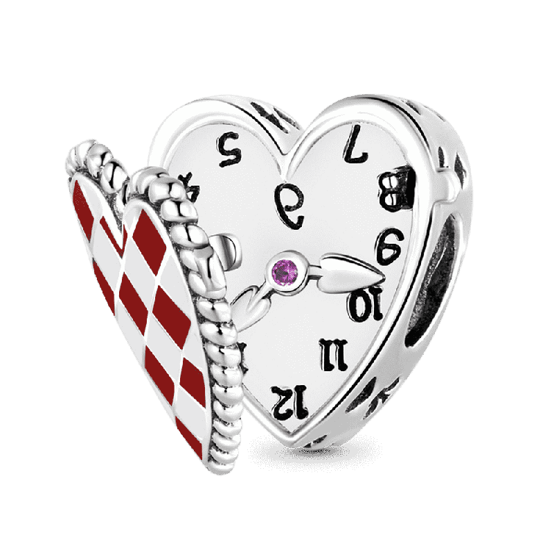 Magic Clock Heart Charm