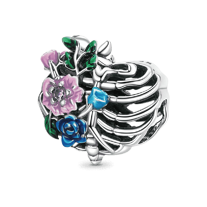 Heart Sternum Flower Charm