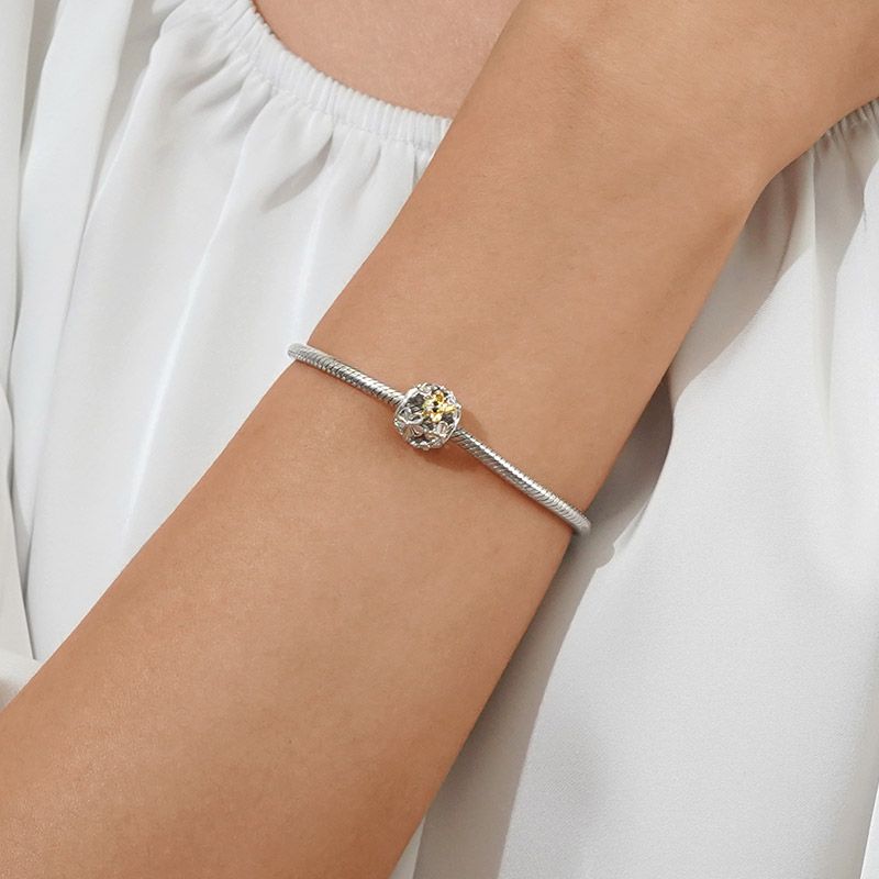 Honey Bee Flower Charm