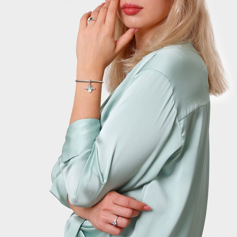 Flowers on Bee Pendant