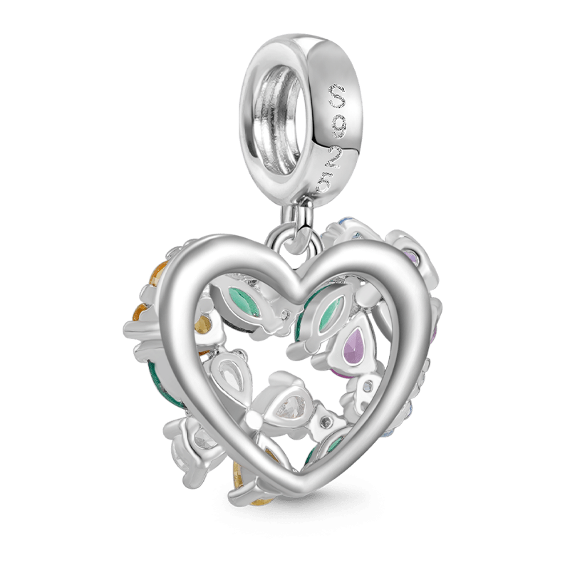 Floral Heart Wreath Pendant