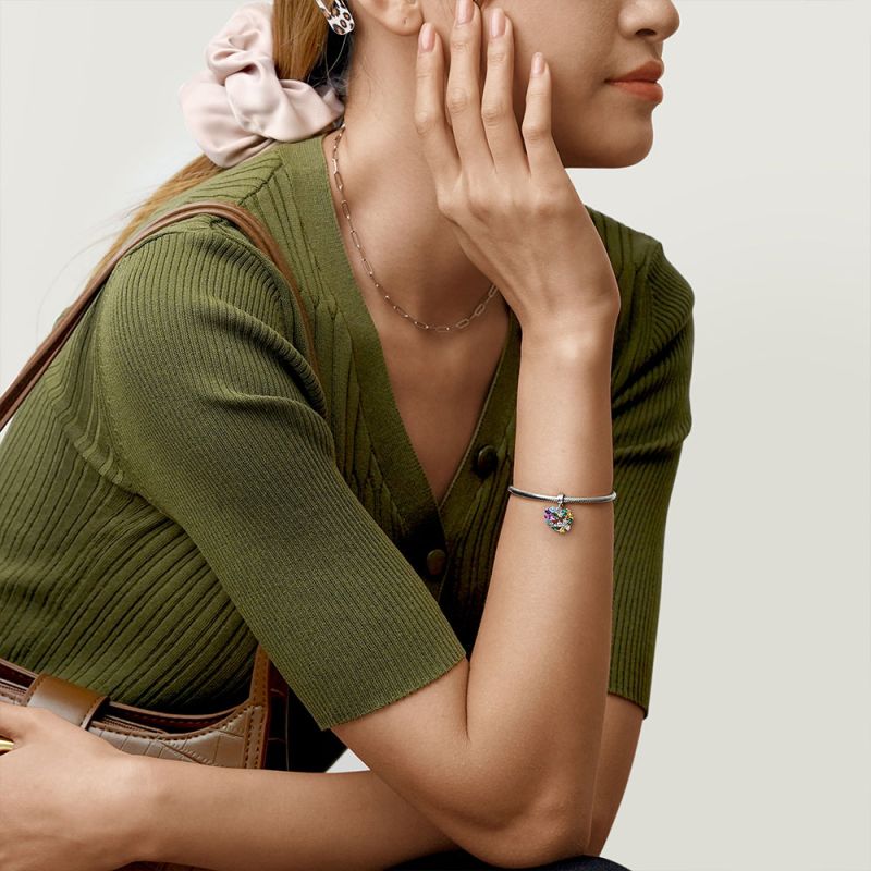 Floral Heart Wreath Pendant