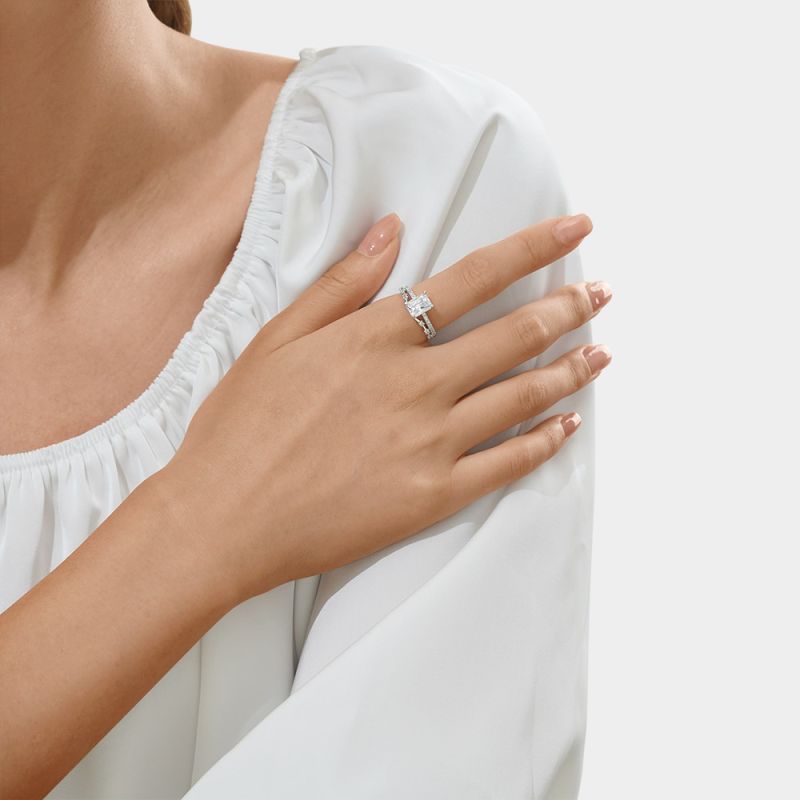 Rectangle-cut Promise Ring