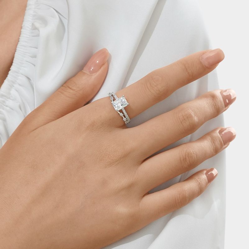 Rectangle-cut Promise Ring