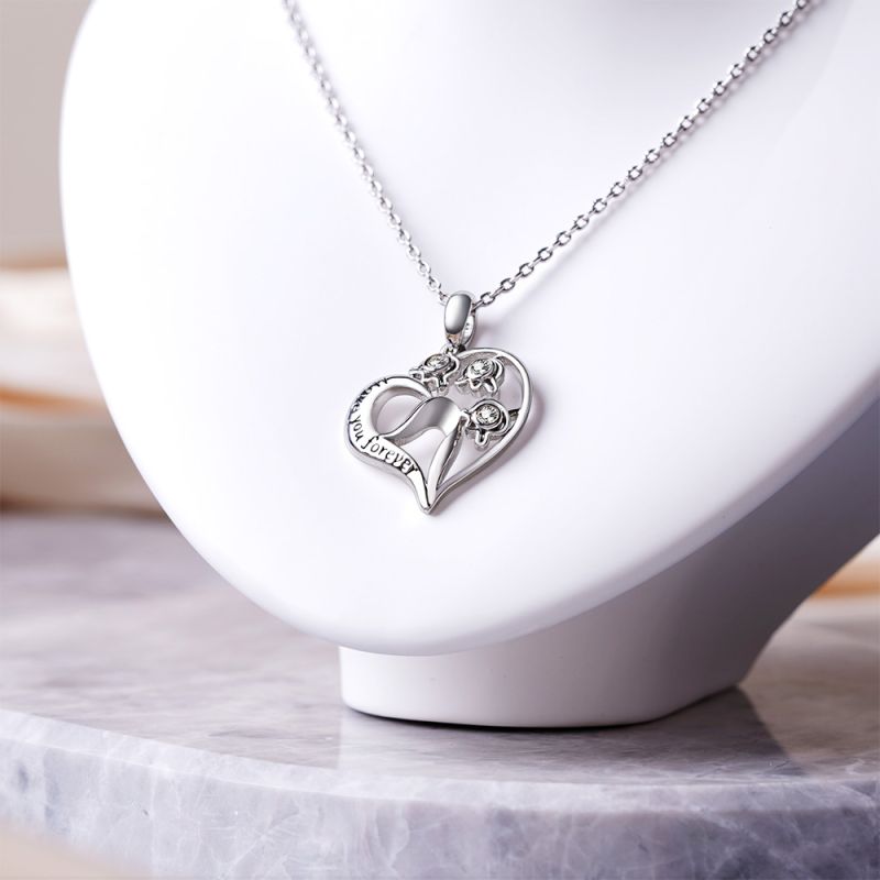 Lily of the Valley Heart Necklace